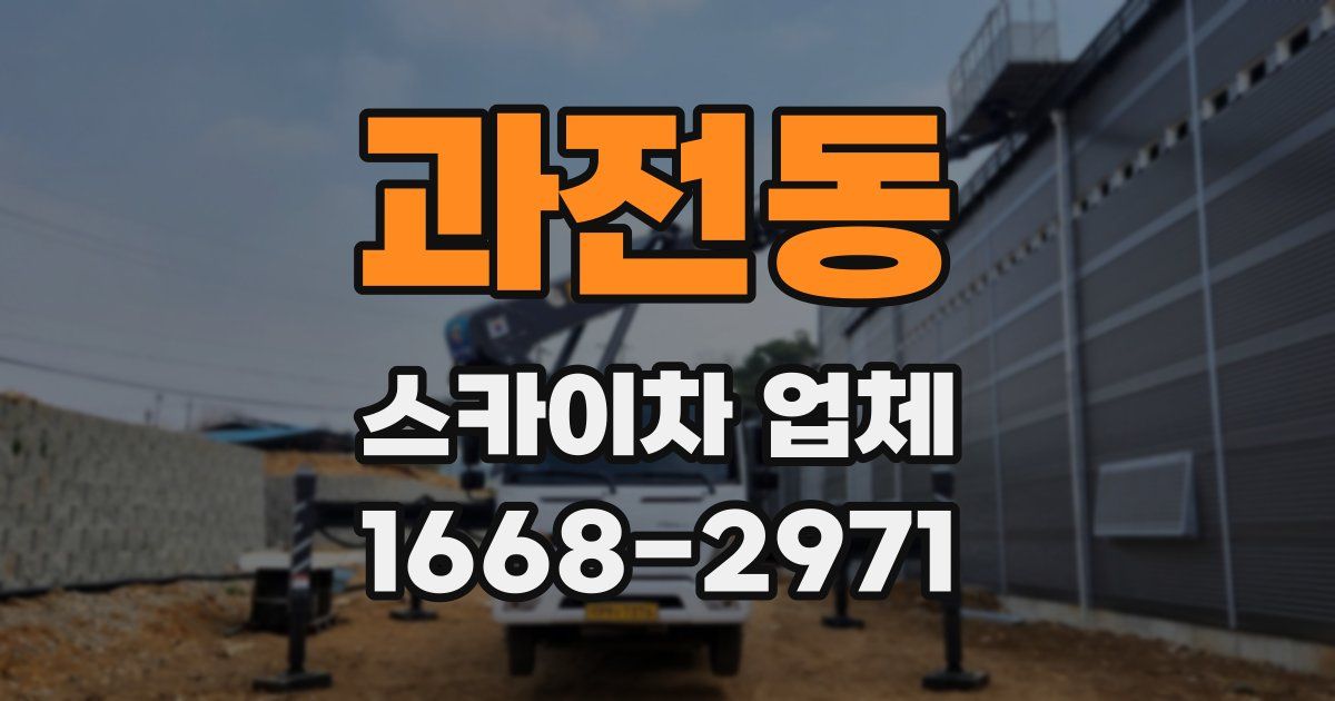 과전동 스카이차 업체