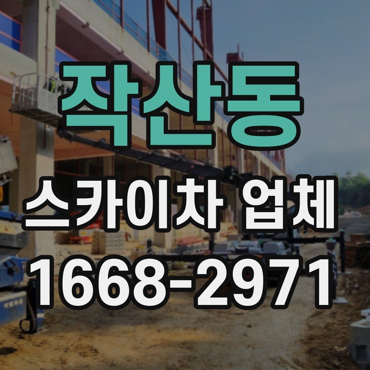 작산동 스카이차 업체 이용이 편리한 현장 유형