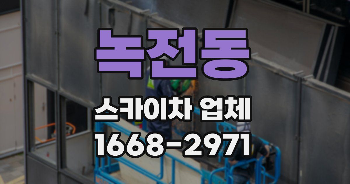 녹전동 스카이차 업체