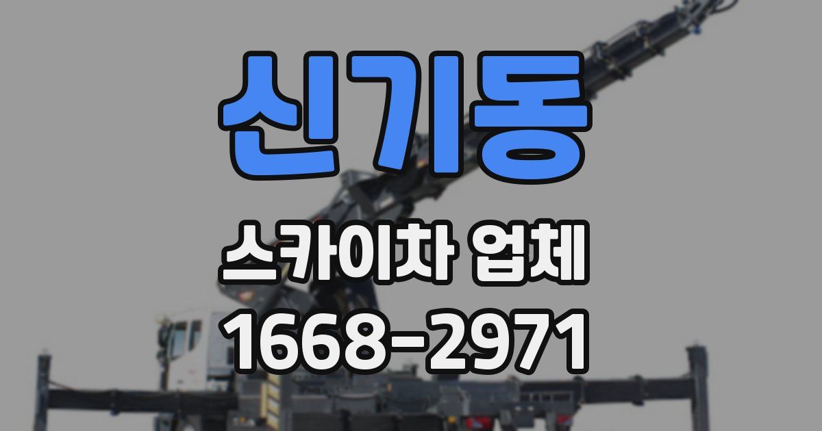 신기동 스카이차 업체