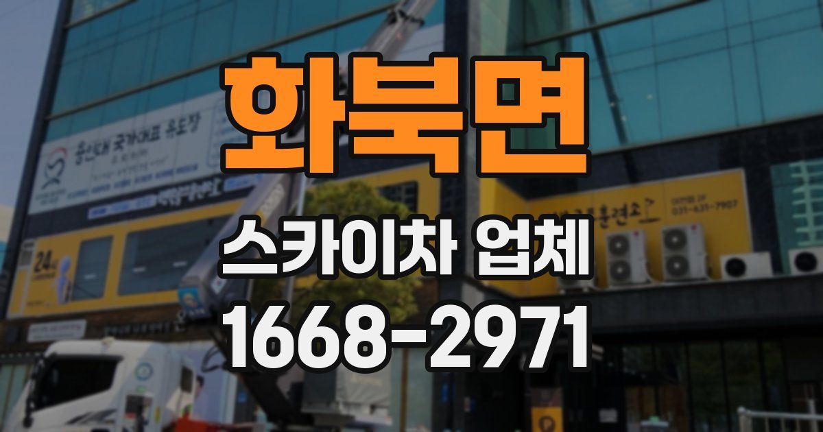 화북면 스카이차 업체
