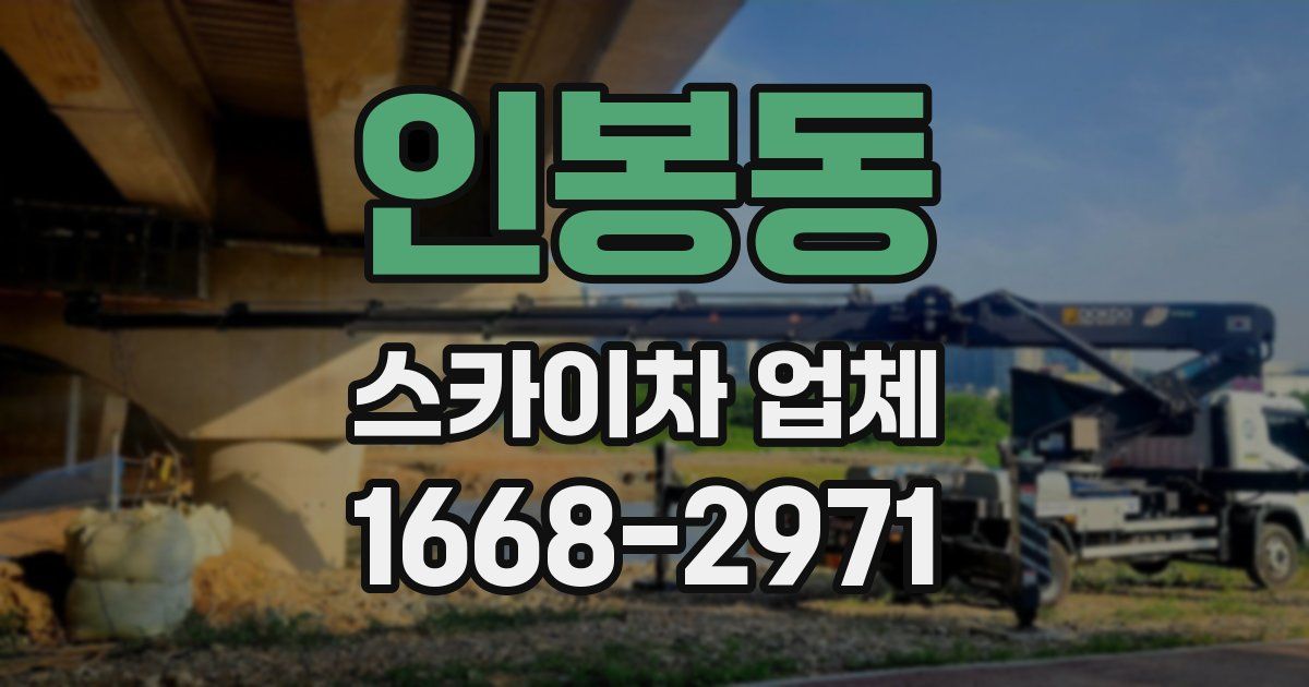 인봉동 스카이차 업체