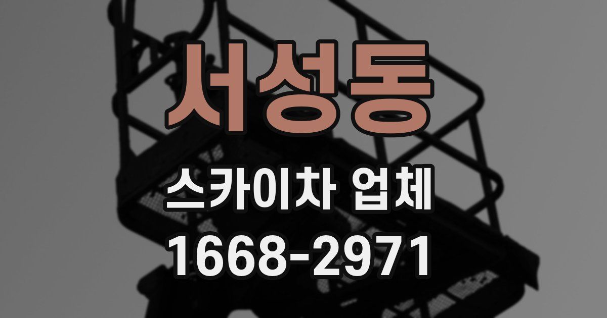 서성동 스카이차 업체