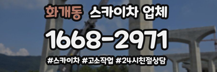 화개동 스카이차 업체