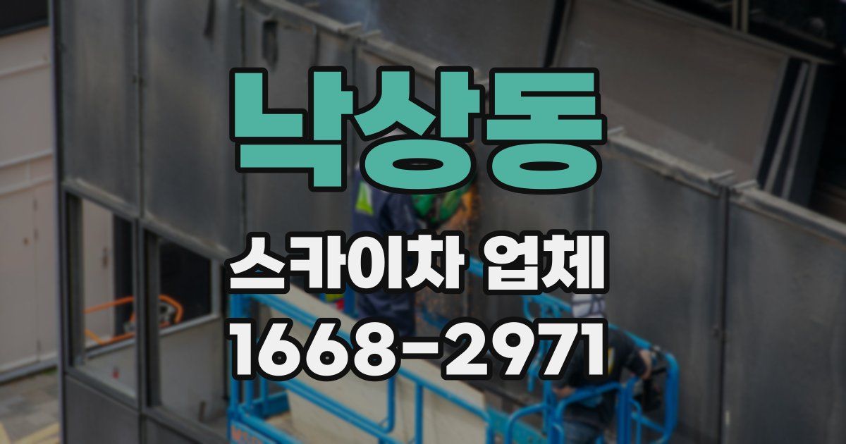 낙상동 스카이차 업체