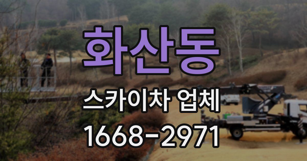 화산동 스카이차 업체