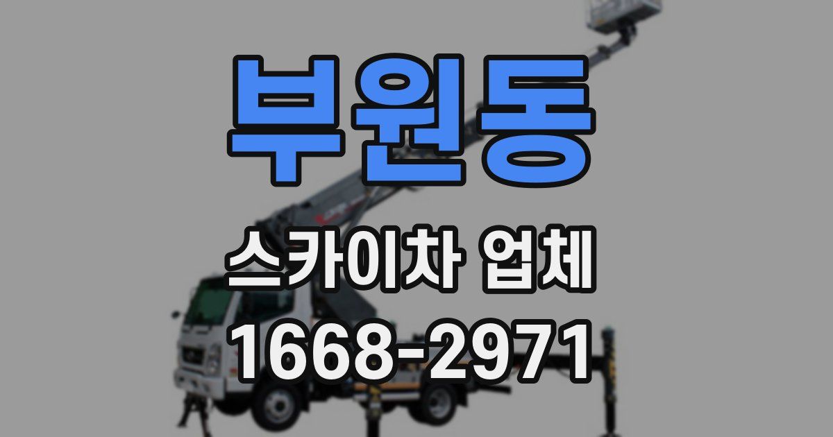 부원동 스카이차 업체