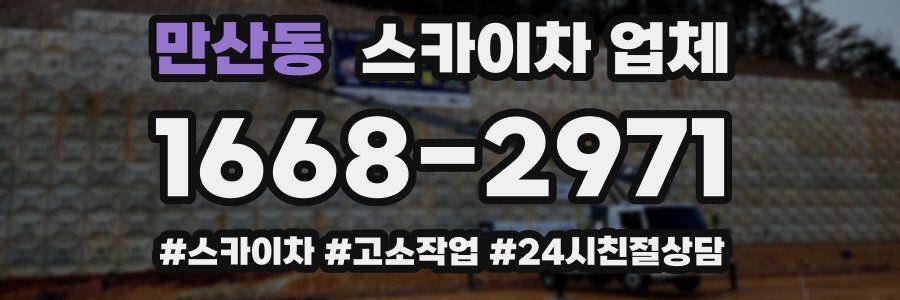 만산동 스카이차 업체