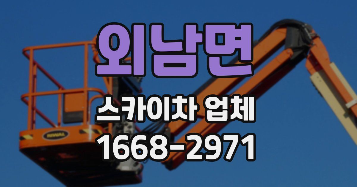 외남면 스카이차 업체