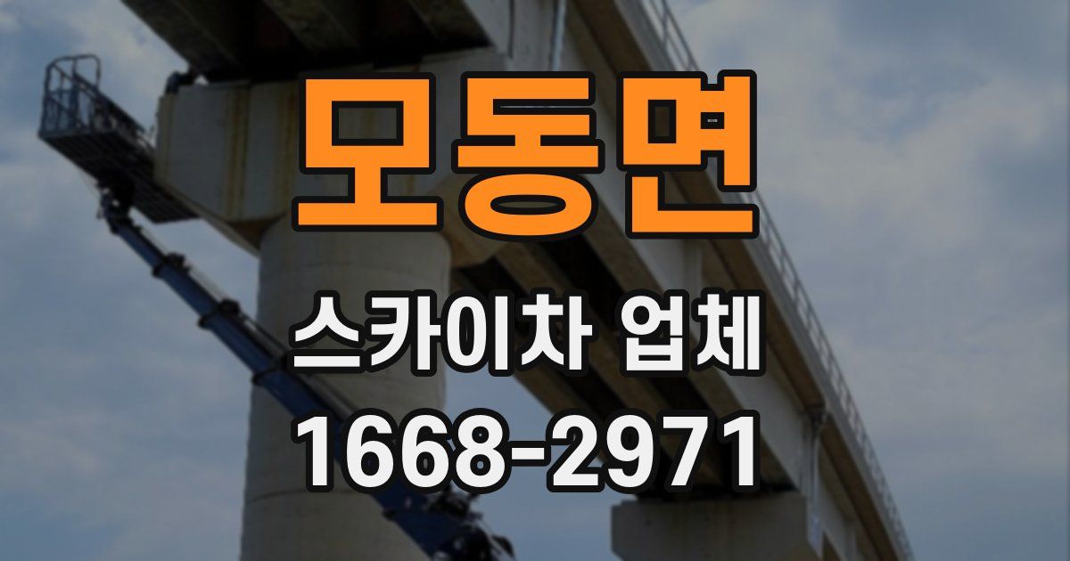 모동면 스카이차 업체