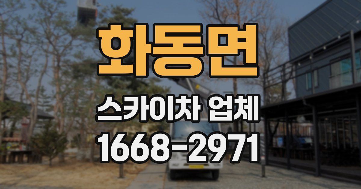 화동면 스카이차 업체