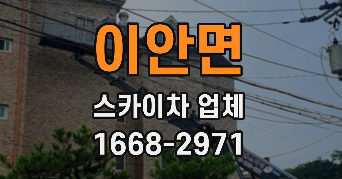 이안면 스카이차 업체