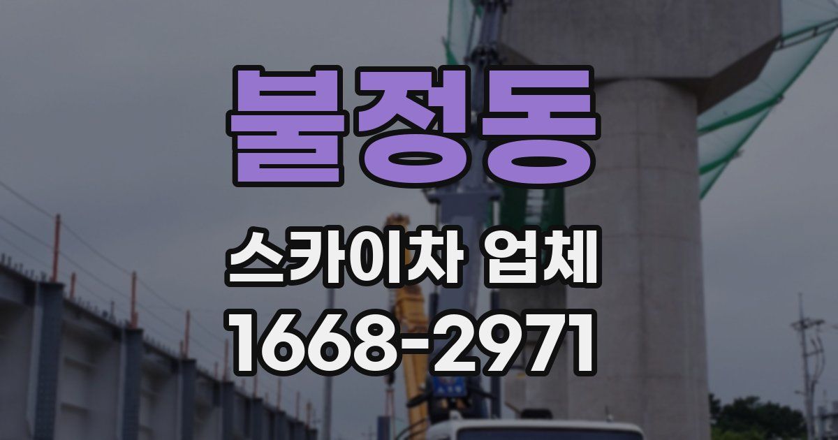 불정동 스카이차 업체