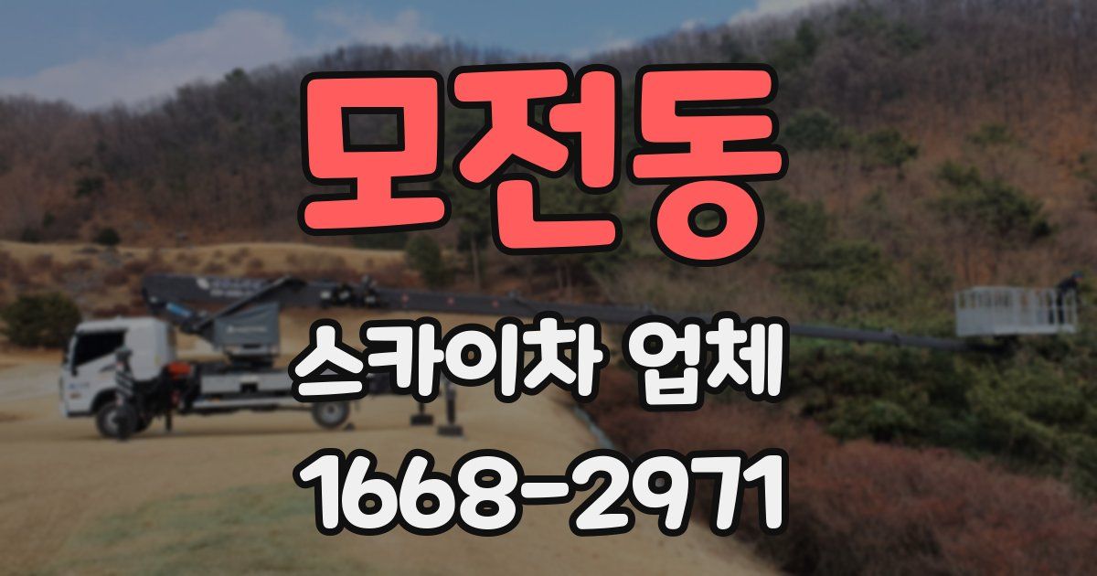 모전동 스카이차 업체