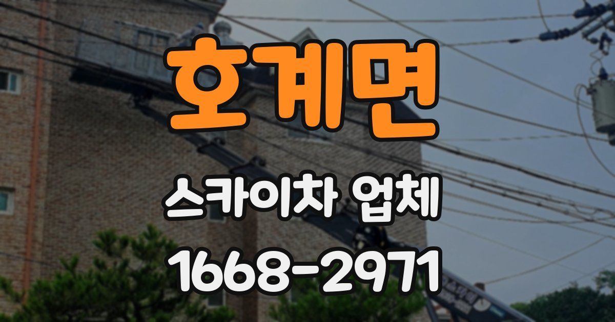 호계면 스카이차 업체