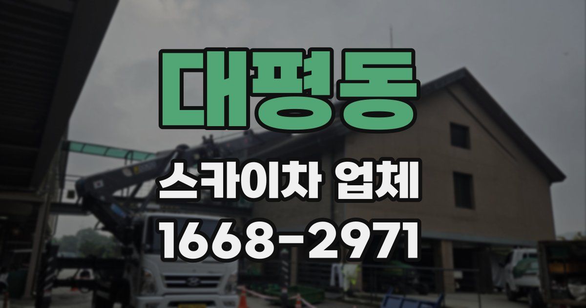 대평동 스카이차 업체