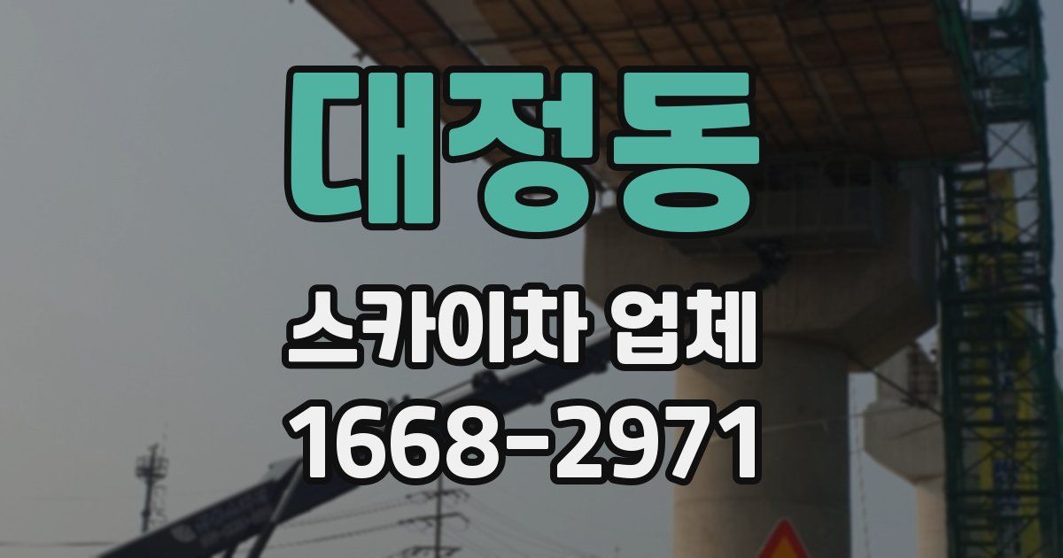 대정동 스카이차 업체