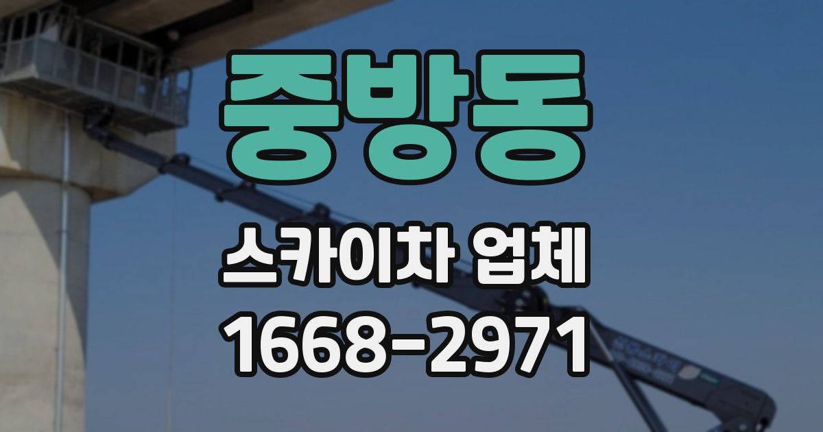 중방동 스카이차 업체