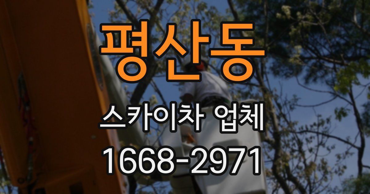 평산동 스카이차 업체