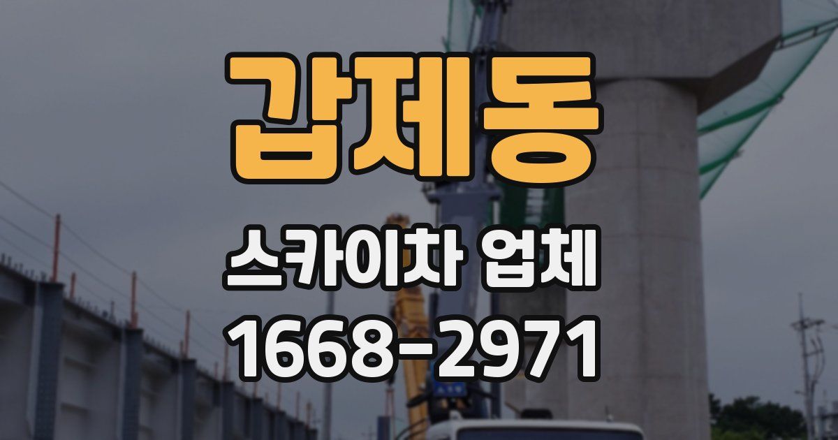 갑제동 스카이차 업체