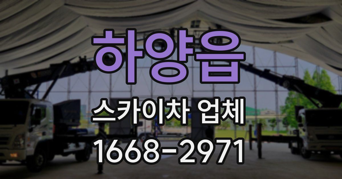 하양읍 스카이차 업체
