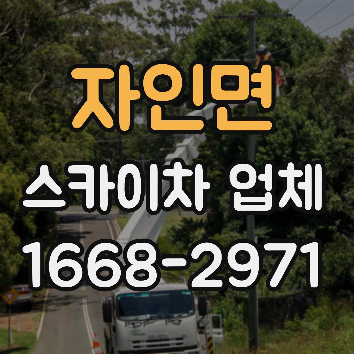 자인면 스카이차 업체