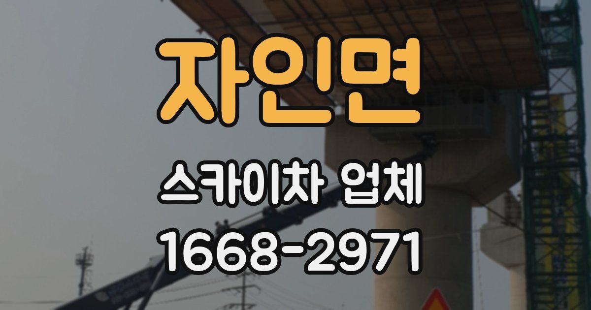 자인면 스카이차 업체