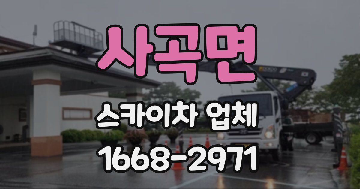 사곡면 스카이차 업체