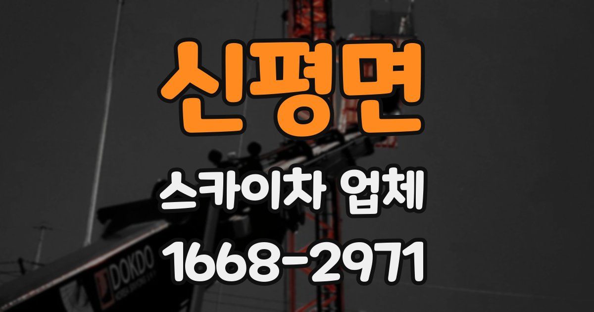 신평면 스카이차 업체