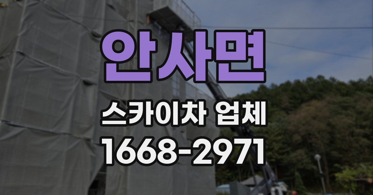 안사면 스카이차 업체
