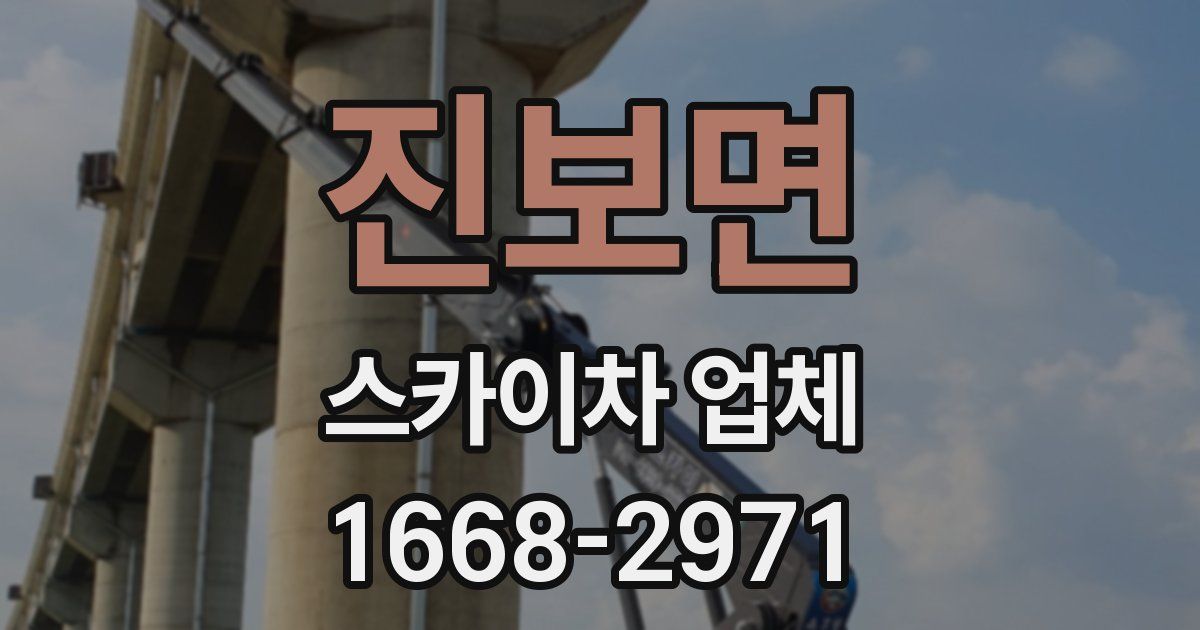 진보면 스카이차 업체