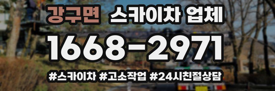 강구면 스카이차 업체
