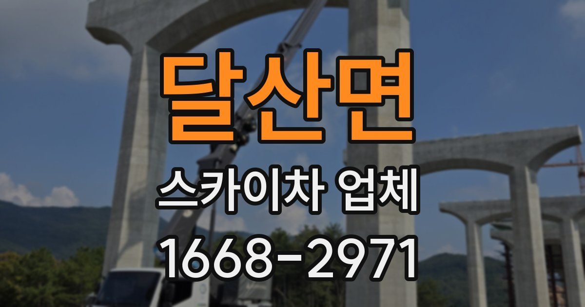 달산면 스카이차 업체