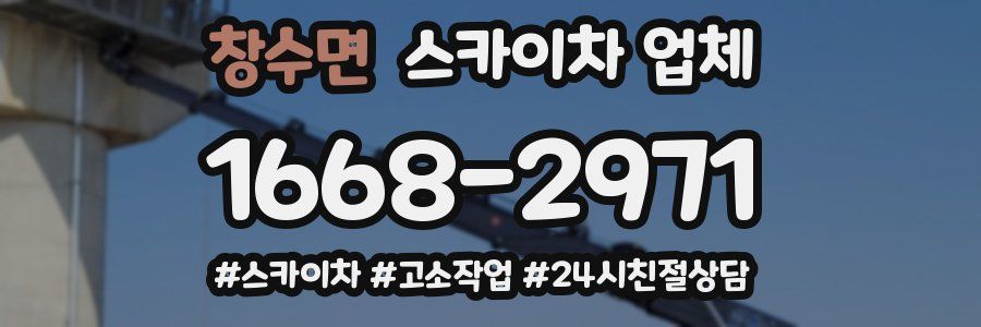창수면 스카이차 업체