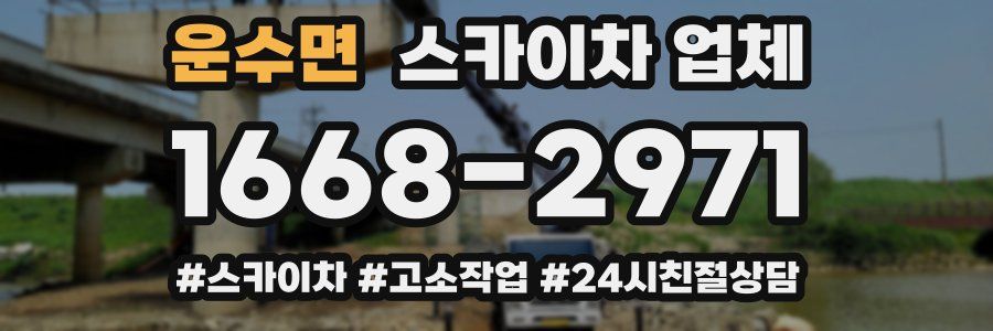 운수면 스카이차 업체