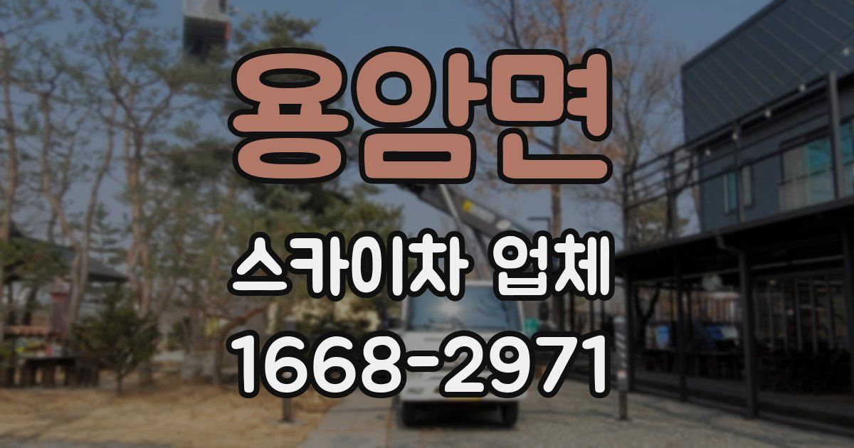 용암면 스카이차 업체