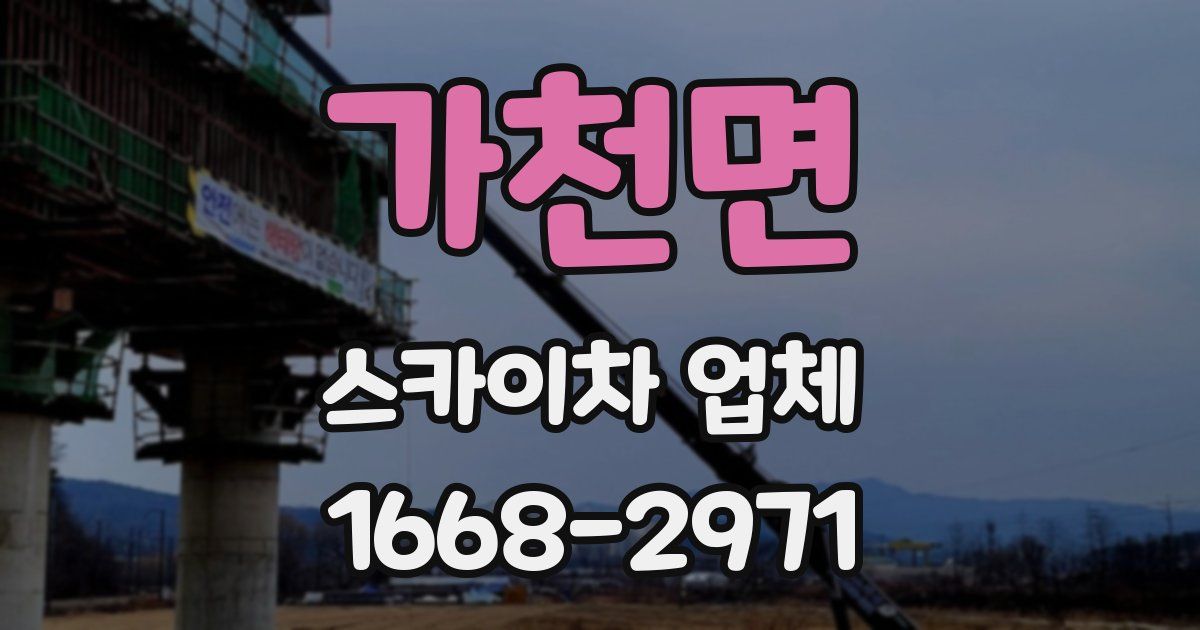가천면 스카이차 업체