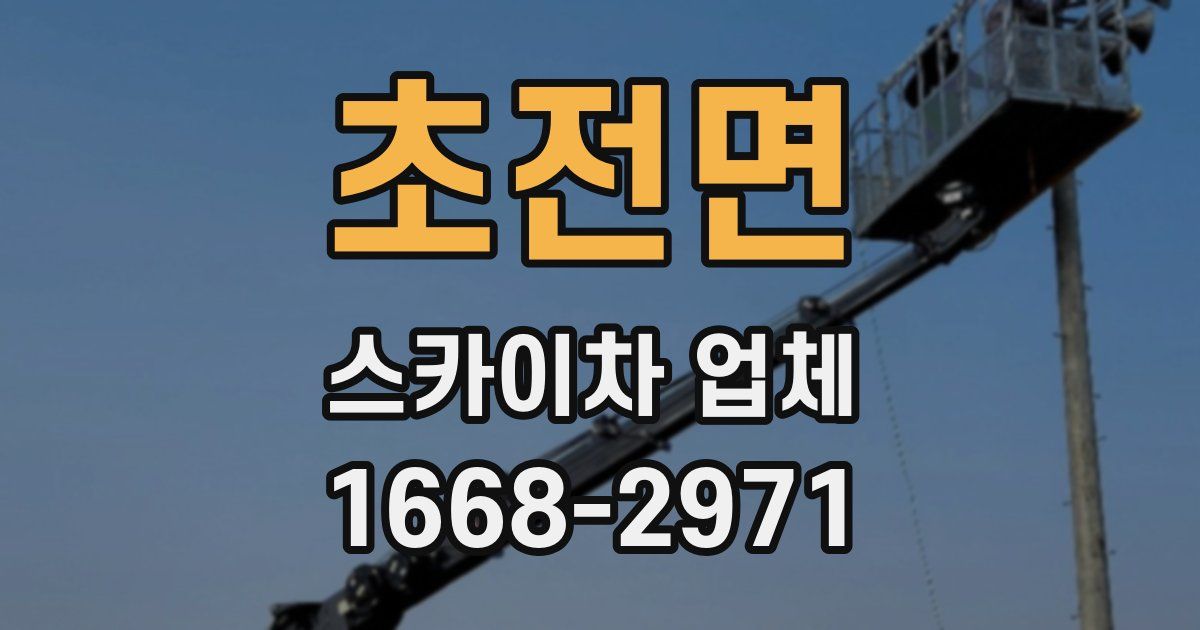 초전면 스카이차 업체