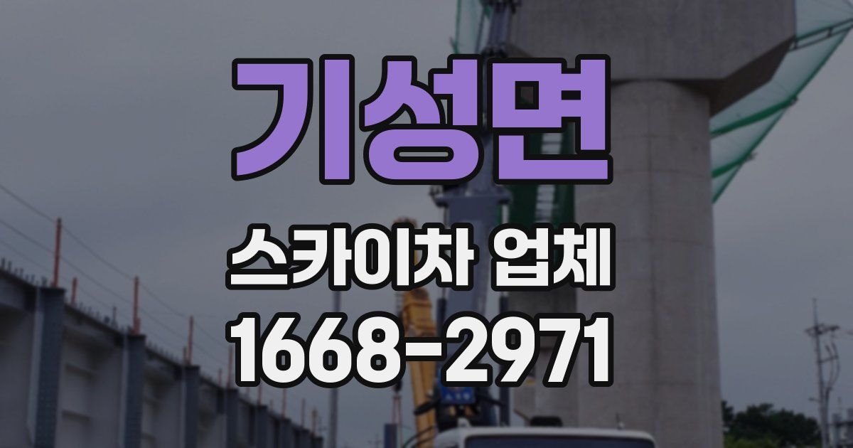 기성면 스카이차 업체