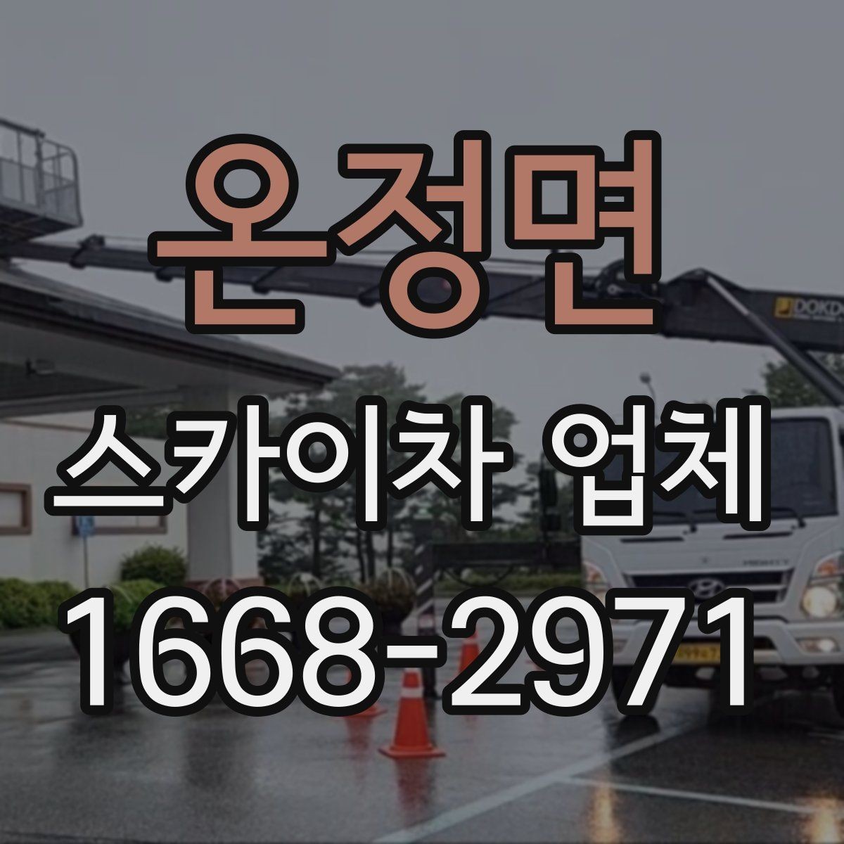 온정면 스카이차 업체 선택 시 서비스 범위 확인하기
