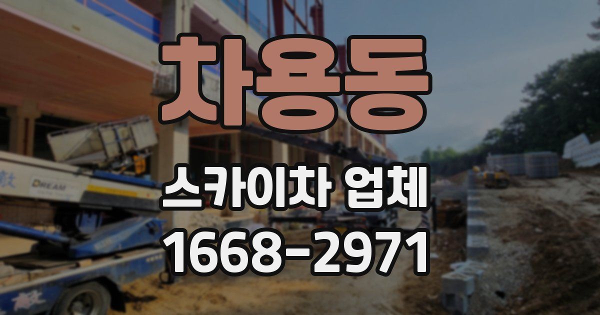 차용동 스카이차 업체