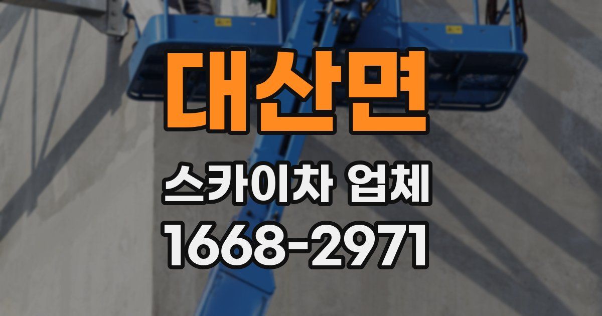 대산면 스카이차 업체