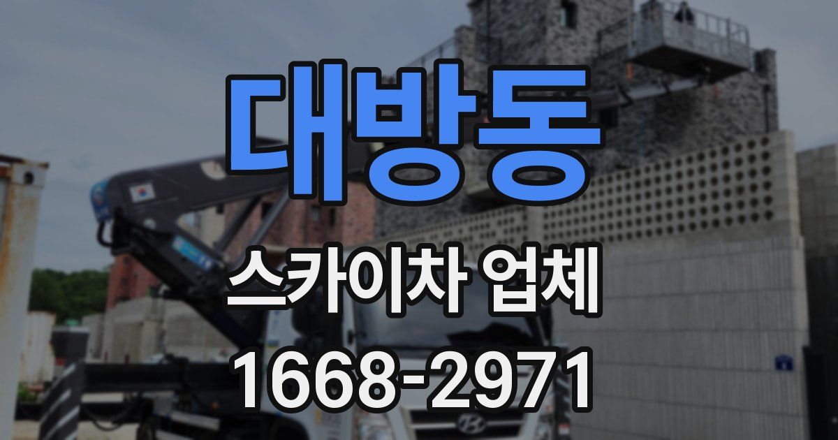 대방동 스카이차 업체