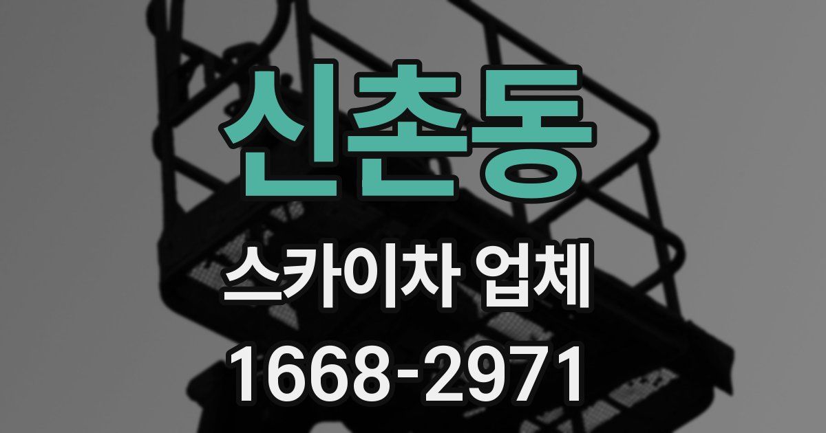 신촌동 스카이차 업체