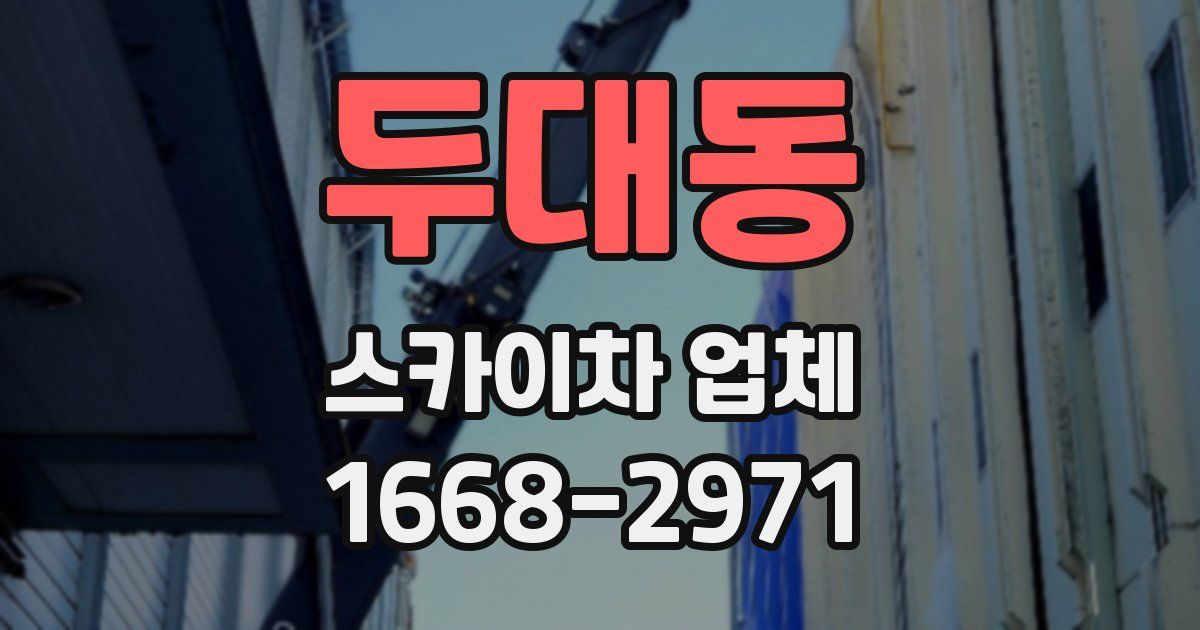 두대동 스카이차 업체