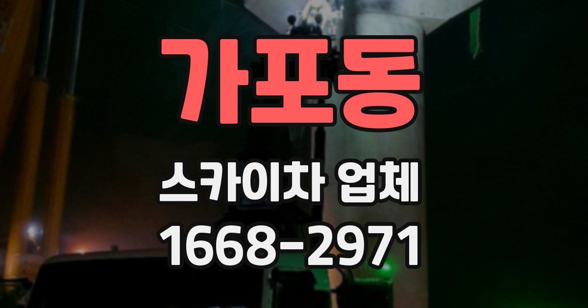 가포동 스카이차 업체
