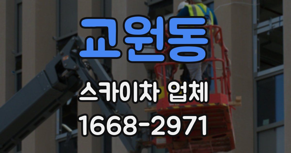 교원동 스카이차 업체