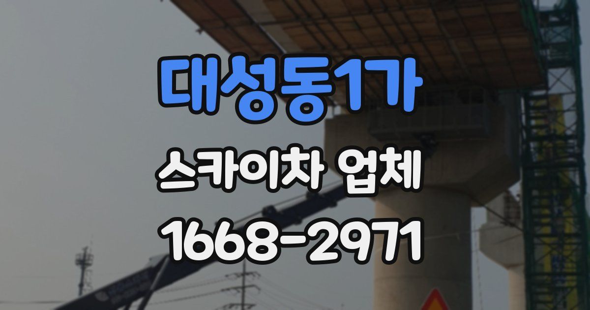 대성동1가 스카이차 업체