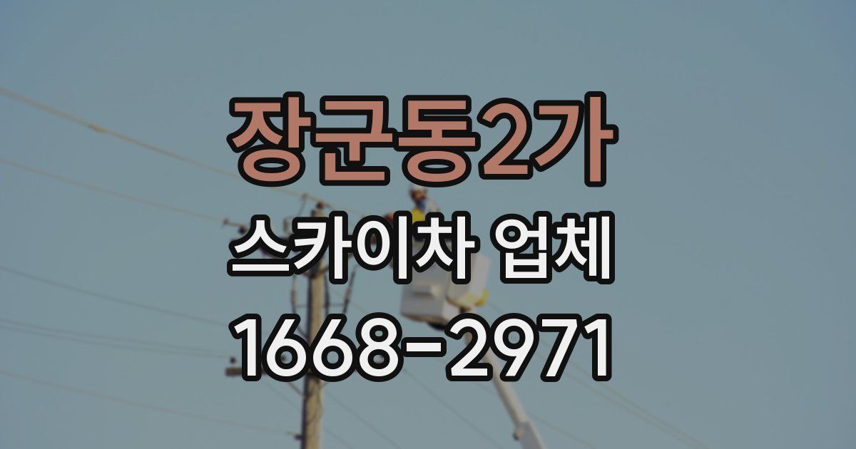 장군동2가 스카이차 업체