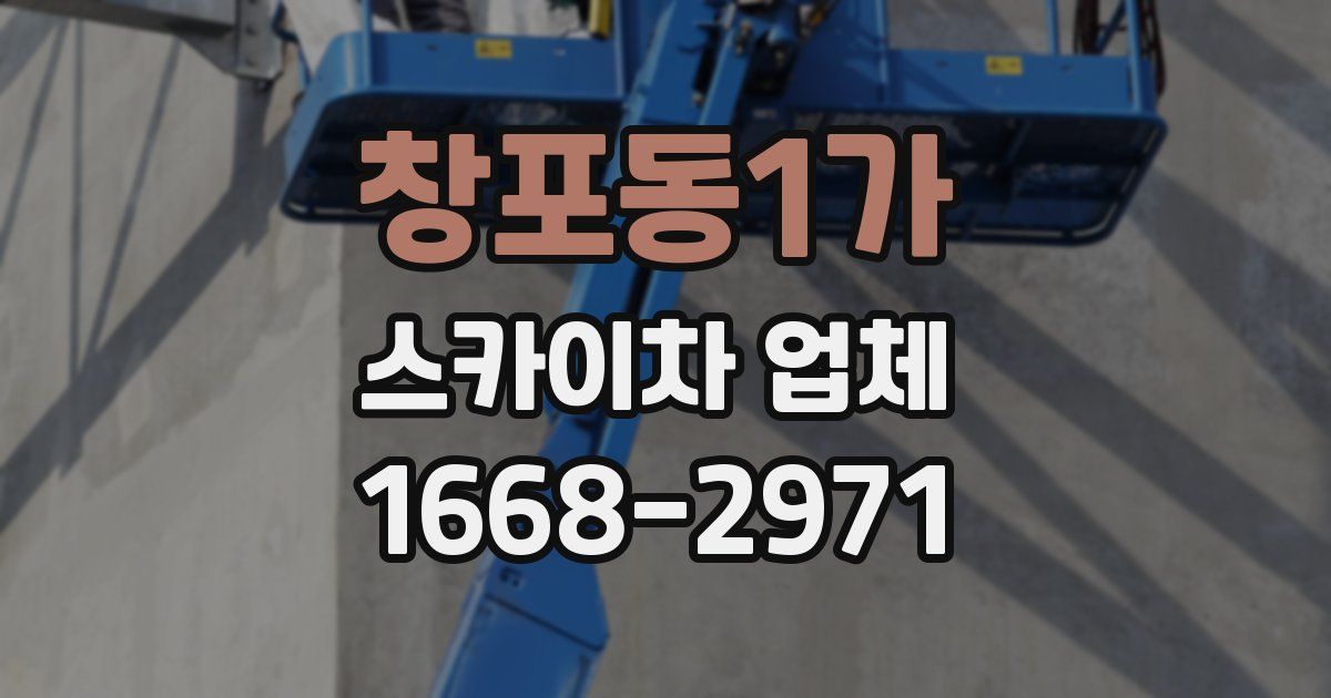 창포동1가 스카이차 업체
